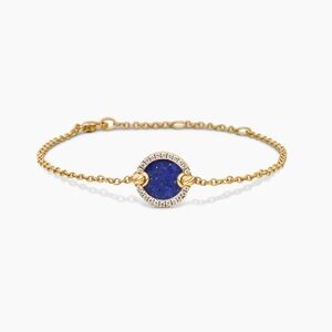 David Yurman Gold Bracelet with Blue Stone